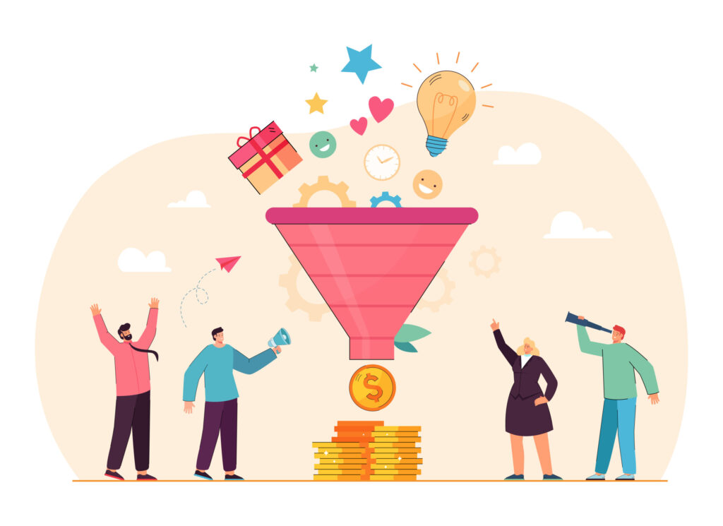 Write content for each stage of the sales funnel